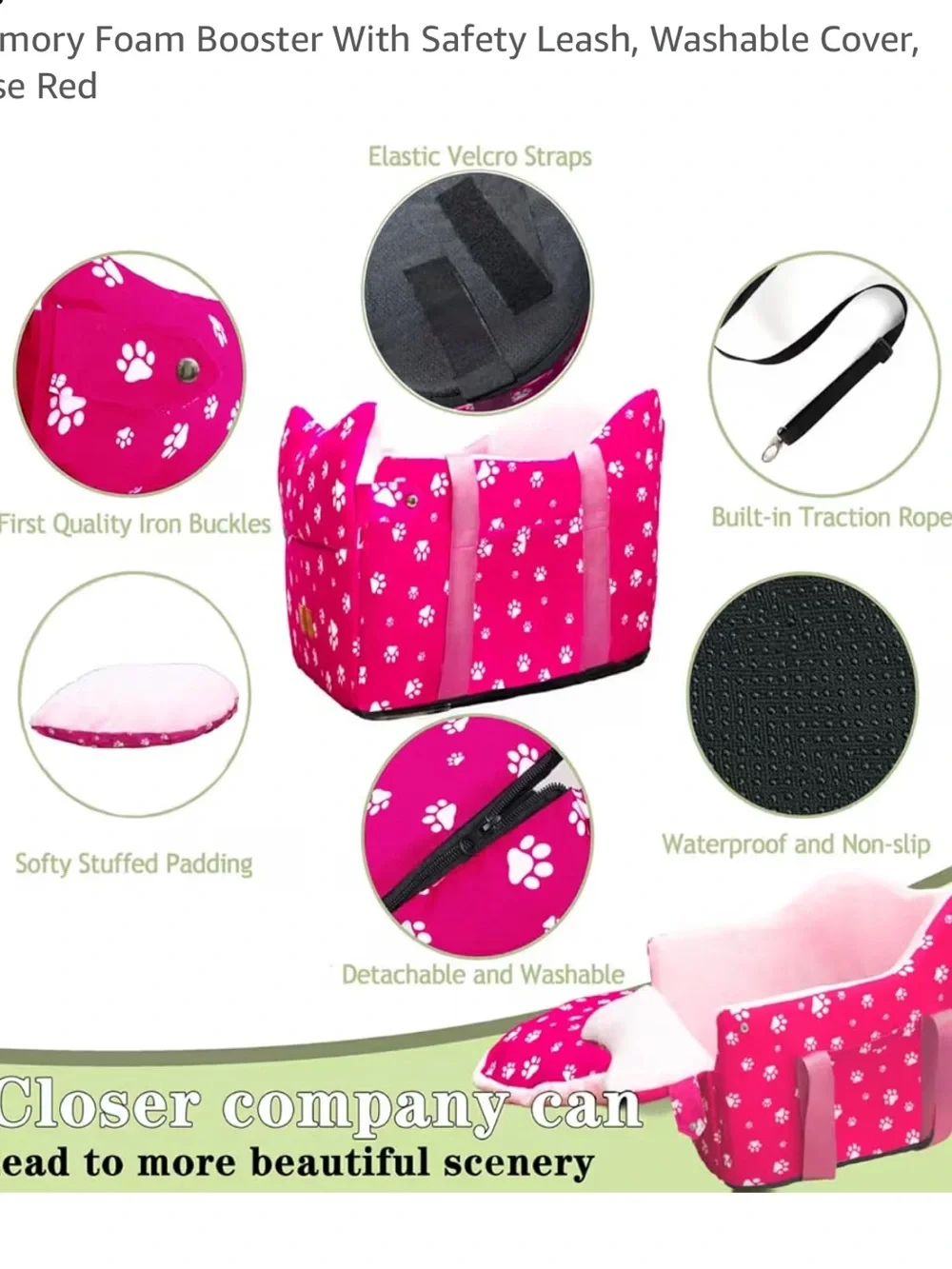 Cullaby pink car console dog bed/travel carrier NEW